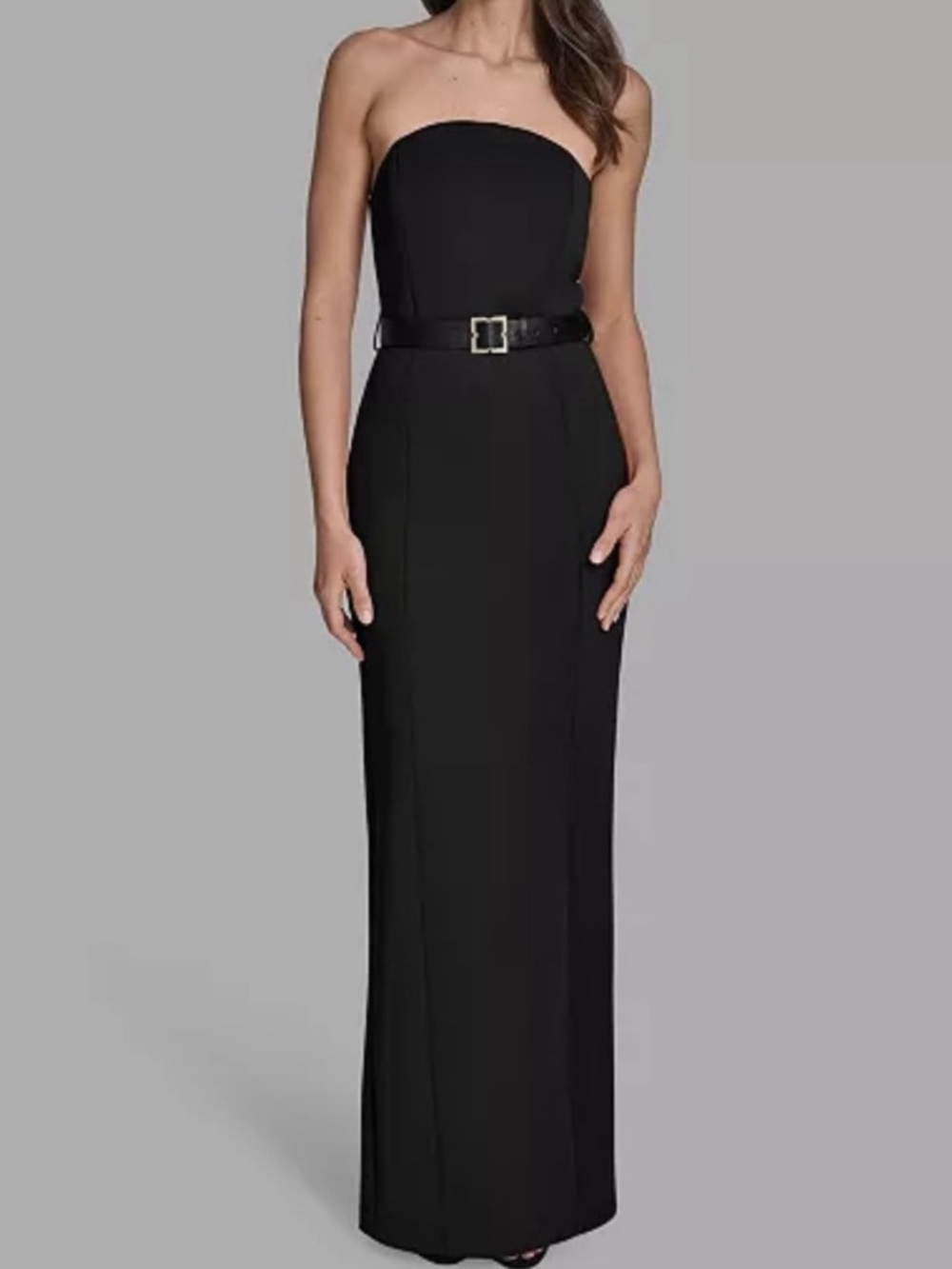 BCBG Women’s Belted Sleeveless Scuba Gown